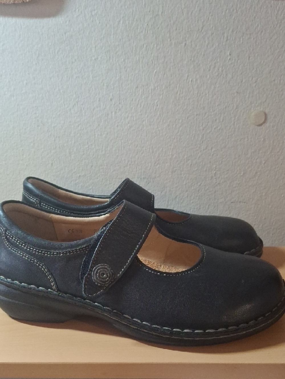 Finn Comfort Newport 2527 Black Leather Mary Jane Shoes Sz 38 / 7-7.5 - Picture 8 of 13